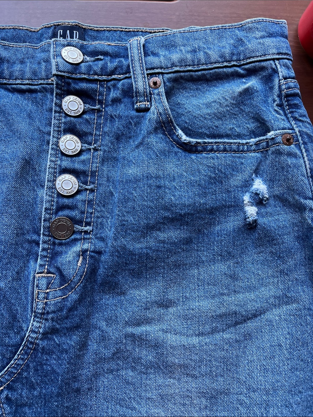 GAP Distressed Denim Mini Skirt - Picture 5 of 5